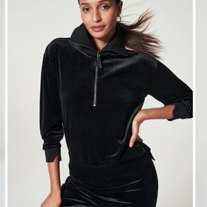 SPANX Velvet Half-Zip Sweater